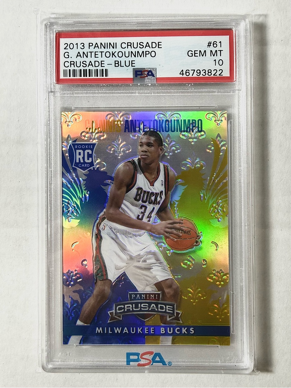 2013 Panini Crusade Giannis Antetokounmpo Rookie Card - Blue Crusade